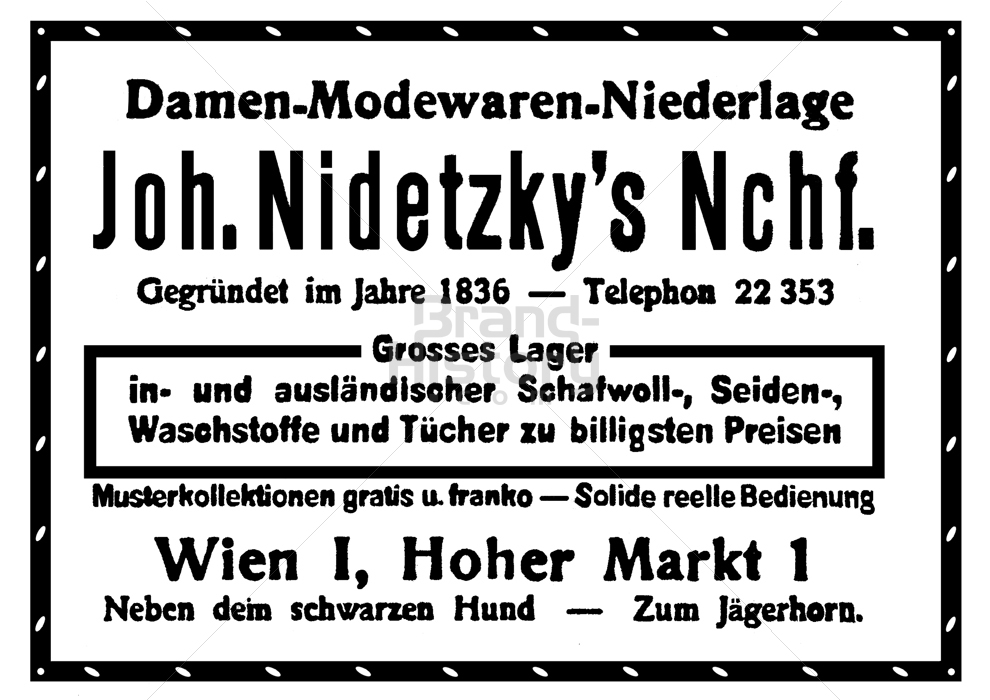Joh. Nidetzky's Nachf., Wien