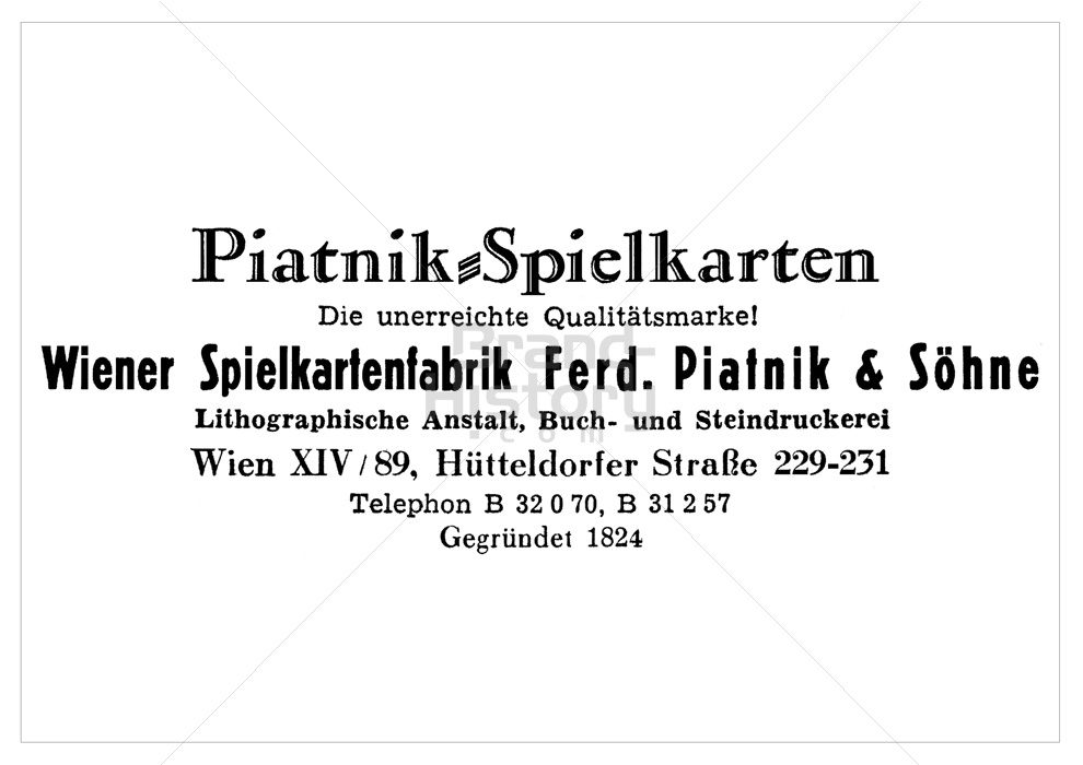 Wiener Spielkartenfabrik Ferd. Piatnik & Söhne, Wien
