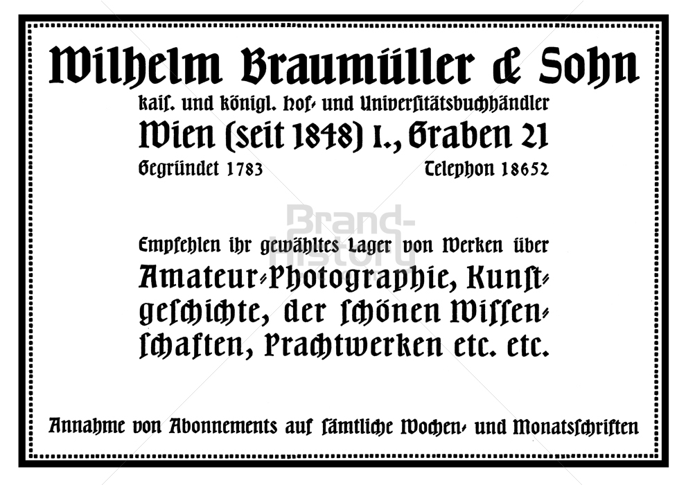 Wilhelm Braumüller & Sohn, Wien